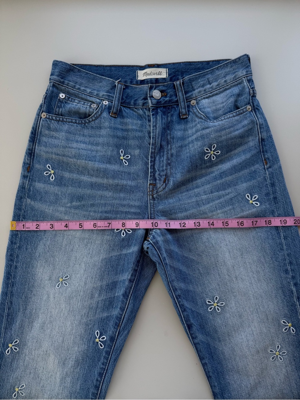 Madewell Daisy Embroidered Perfect Summer Jeans 27 - Picture 8 of 14